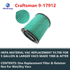 Вакуумный HEPA-фильтр 9-17912 для фильтра пылесоса Craftsman для сухой и влажной уборки емкостью 5 галлонов и больше (зеленый)
