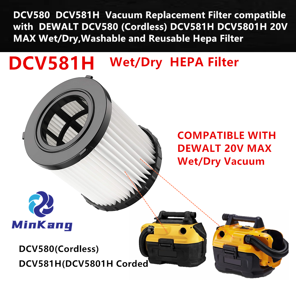 3DCV581H HEPA-фильтр для моющегося и многоразового пылесоса DEWALT DCV580 DCV5801H 
