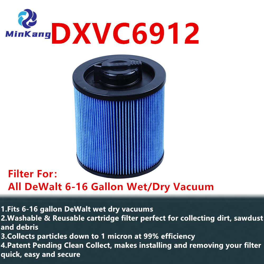 DXVC6912 DeWalt Картриджный фильтр для мелкой пыли для пылесосов емкостью 6–16 галлонов, аксессуары для пылесосов влажной/сухой уборки