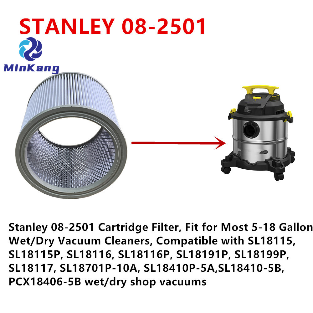 Белый 08-2501 Картриджный вакуумный HEPA-фильтр для Stanley Most 5-18 галлонов, детали пылесоса для влажной/сухой уборки