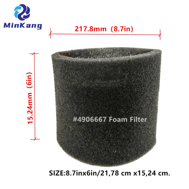 #4906667 Черный поролоновый фильтр для пылесосов с влажной и сухой уборкой Аксессуары