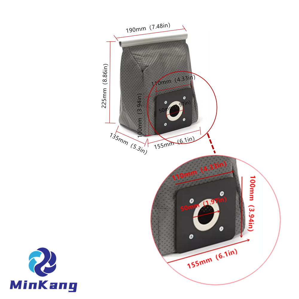 Прочный многоразовый тканевый пылевой фильтр-мешок для QW12t-608/12Z4/QW12T4, аксессуары для бытовых пылесосов