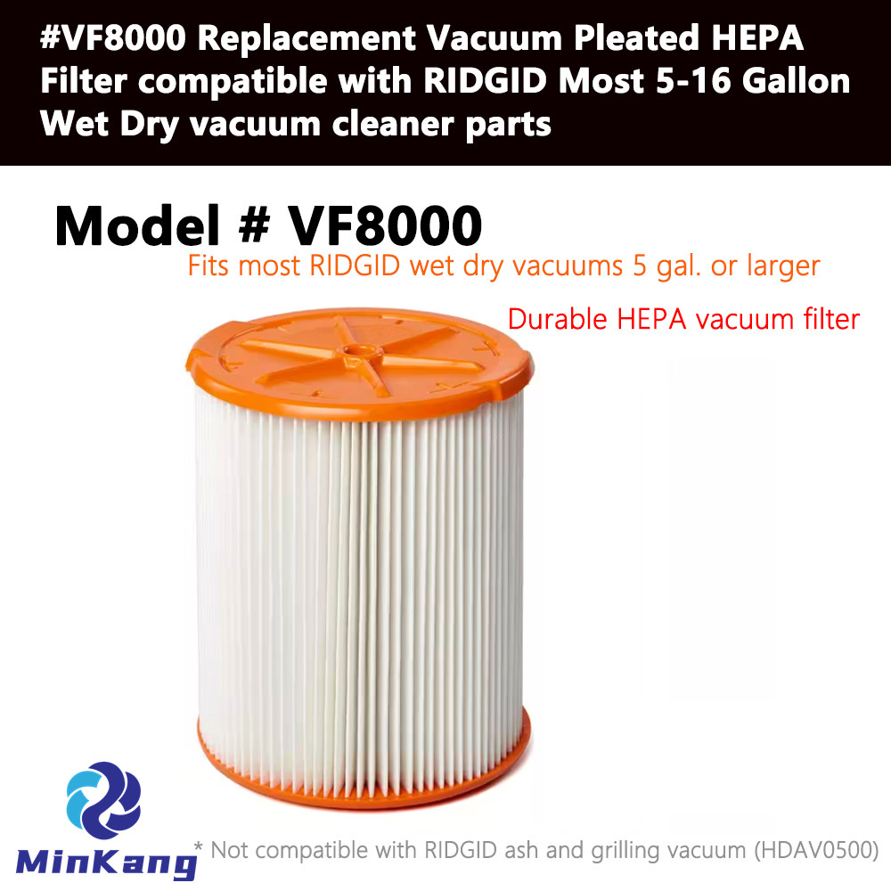  #VF8000 замена плиссированного фильтра HEPA для Ridgid Большинство 5-16 галлонов влажного сухого пылесоса 