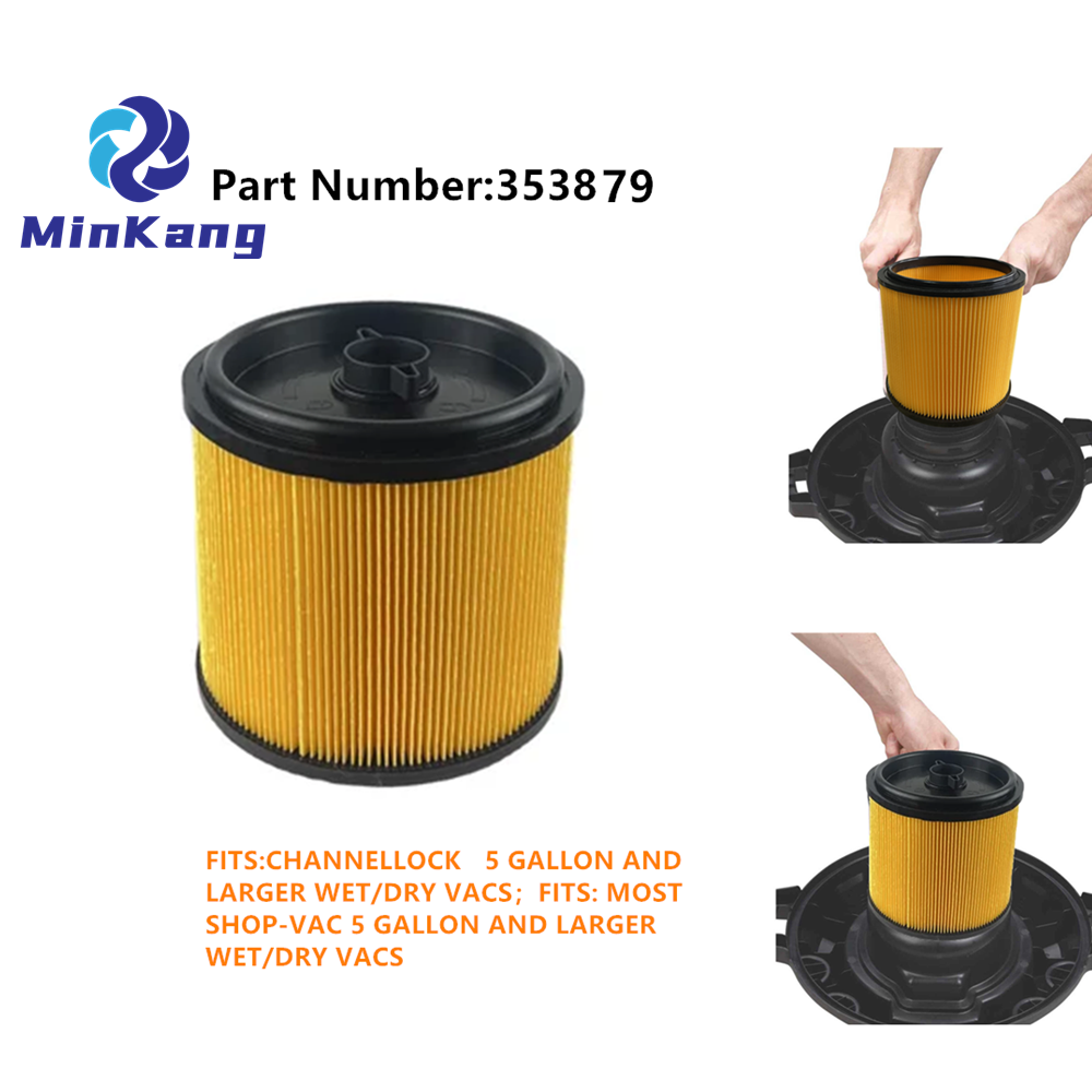 Вакуумный HEPA-ФИЛЬТР с 5 КАРТРИДЖАМИ для CHANNELLOCK 5 ГАЛЛОНОВ И БОЛЬШЕ MOST SHOP-VAC (ЖЕЛТЫЙ)