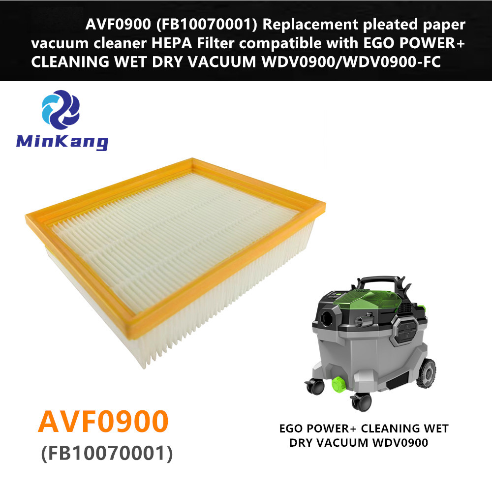 Сменный HEPA-фильтр для пылесоса со складчатой ​​бумагой для EGO POWER+ CLEANING WET DRY VACUUM WDV0900/WDV0900-FC