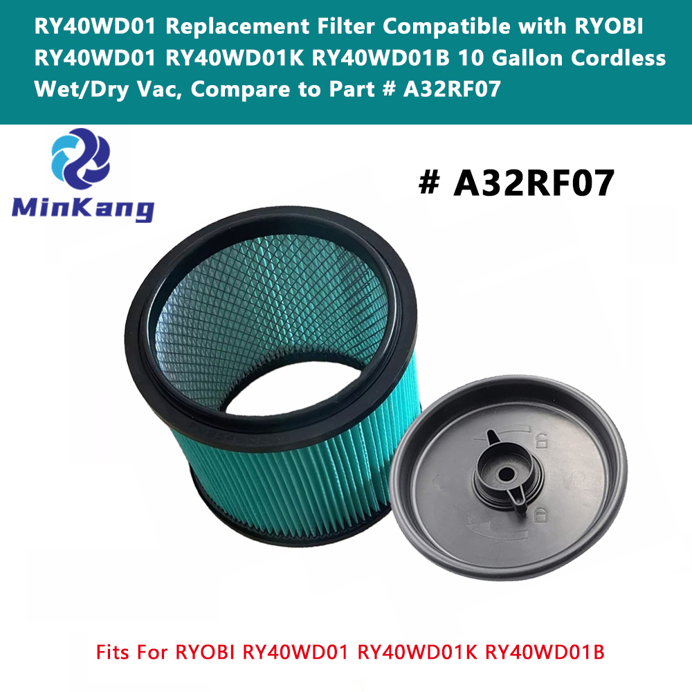 A32RF07 Сменный фильтр подходит для RYOBI RY40WD01 RY40WD01K RY40WD01B 10 галлонов беспроводного пылесоса для влажной/сухой уборки
