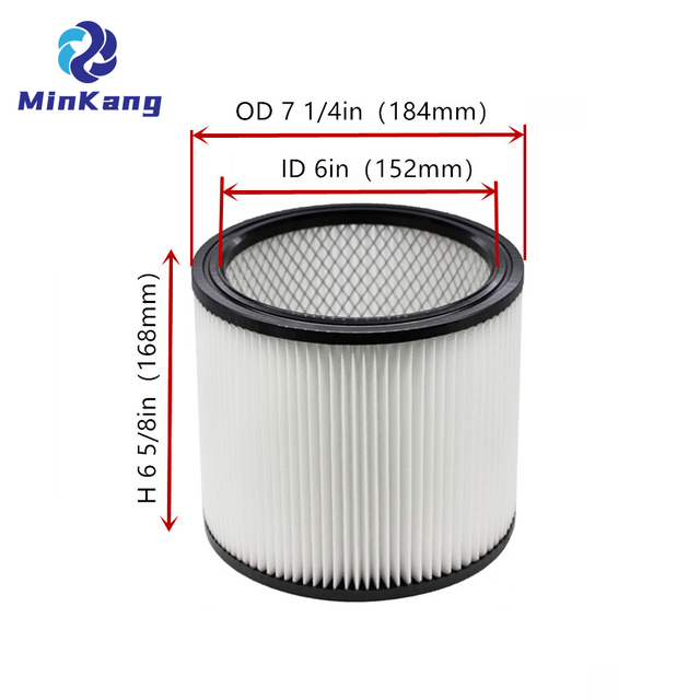  Замена стандартного картриджного фильтра Hepa для пылесоса влажной/сухой уборки емкостью 5–18 галлонов без крышки