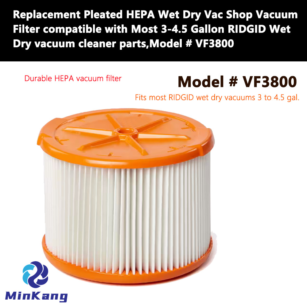 # VF3800 замена плиссированного фильтра HEPA для большинства 3-4,5 галлонов Ridgid Wet Dry Vacacuums
