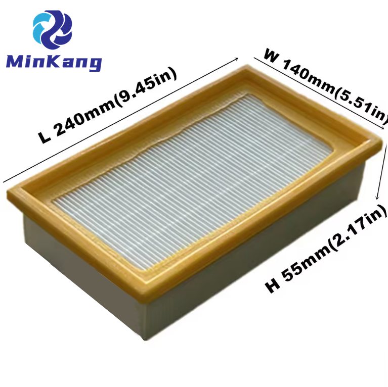 Сменный плоский плиссированный пылевой фильтр HEPA для фильтра очистки воздуха MisterVac MV855, детали для вакуумной очистки