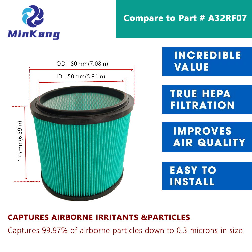 A32RF07 Сменный фильтр подходит для RYOBI RY40WD01 RY40WD01K RY40WD01B 10 галлонов беспроводного пылесоса для влажной/сухой уборки