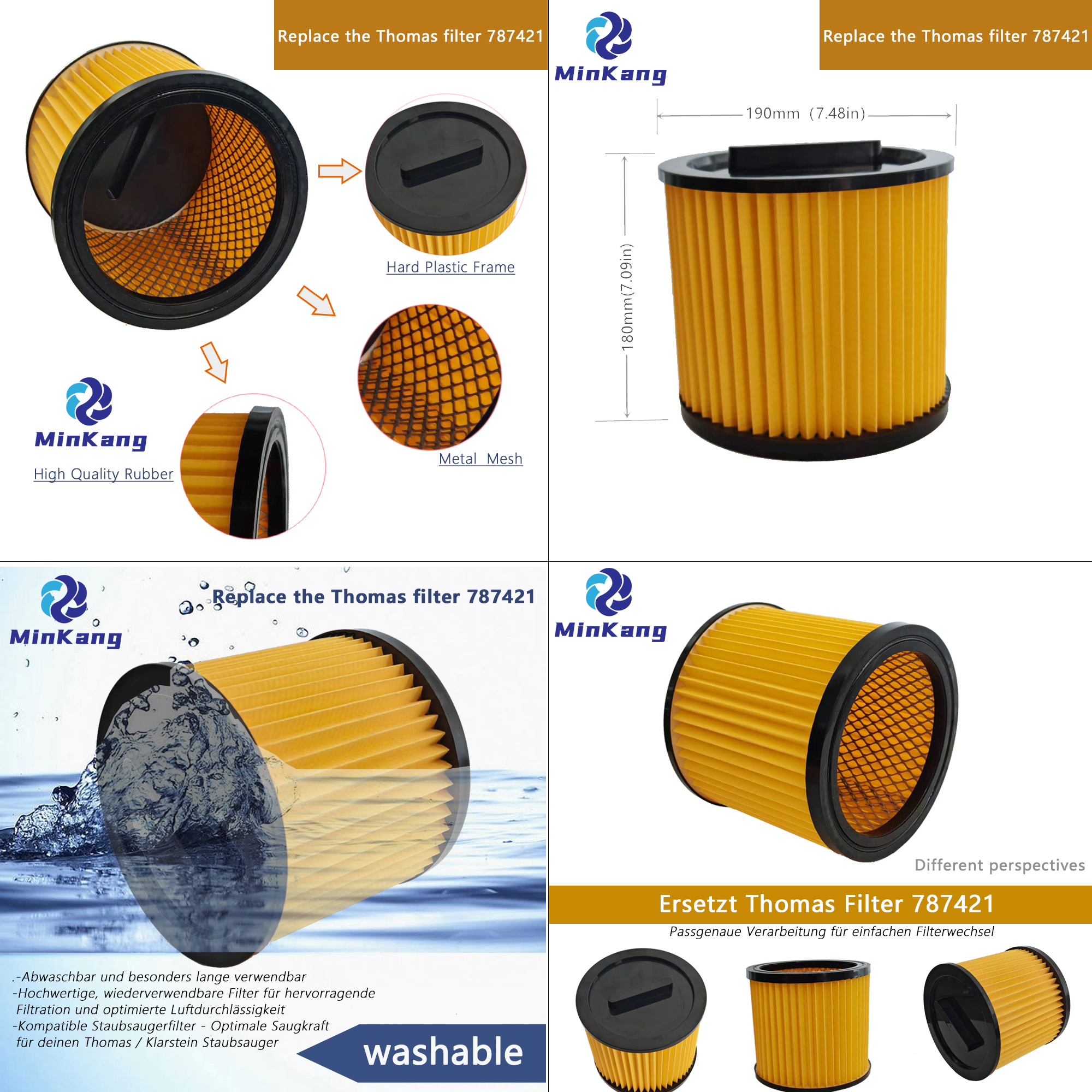  картридж медицинского класса Замена фильтра Hepa для Thomas 787421 