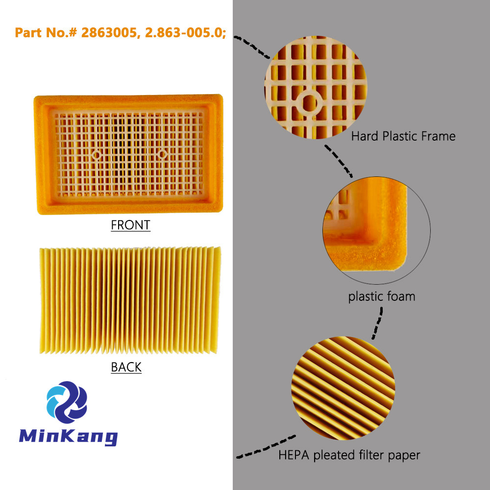 Hepa-фильтр пылесоса для плиссированного фильтра Karcher 2.863-005.0/2.863005.0, детали пылесоса
