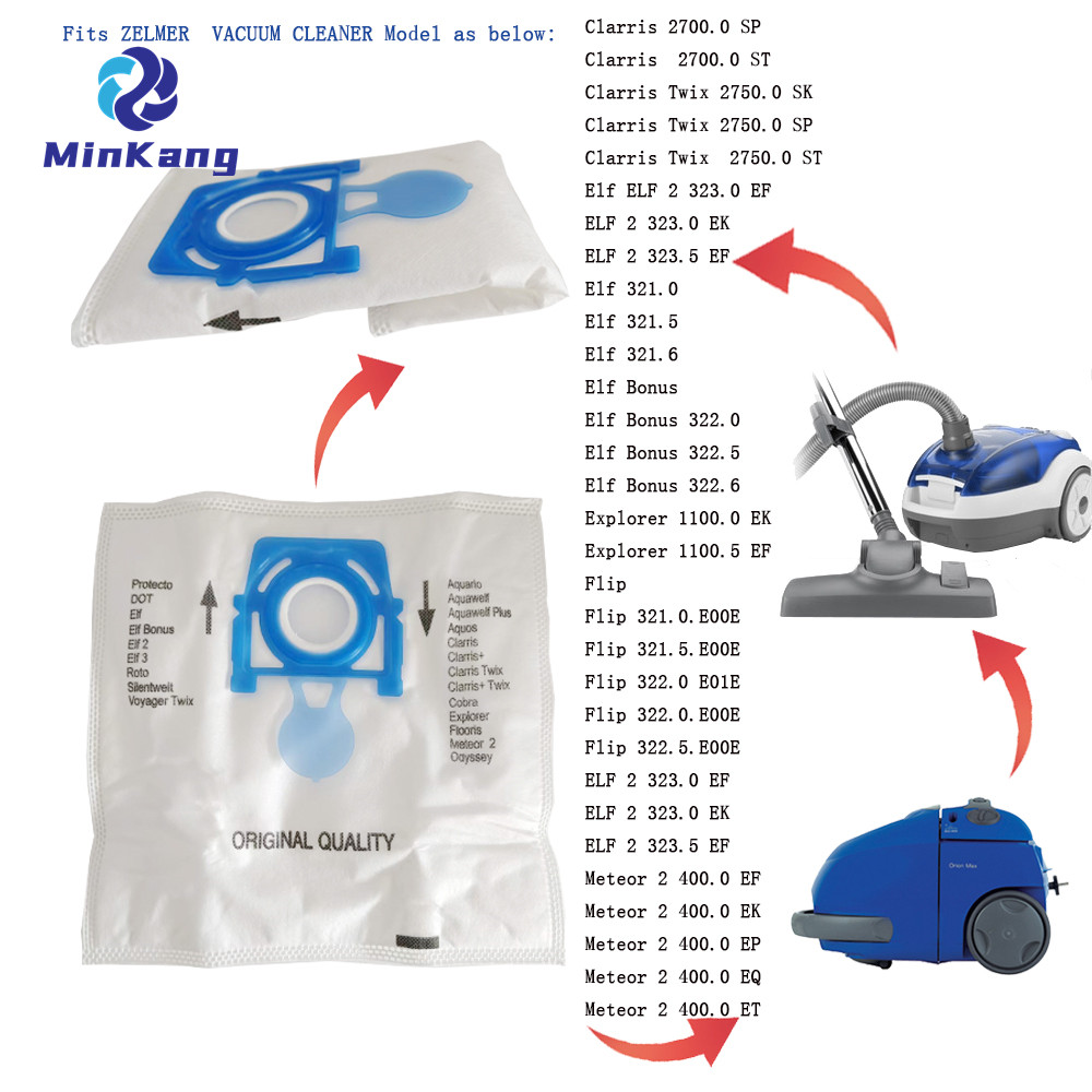 Safbag Вакуумный пылевой фильтр-мешок для ZELMER из микрофибры SAFBAG ZVCA100B 49.4000 + Фильтр-мешок для деталей пылесоса